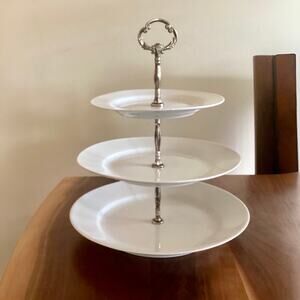 Studio Silversmiths Cordon Bleu Three Tier Porcelain Server